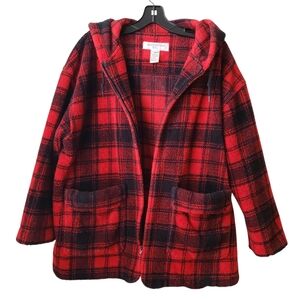 Vintage Jones New York Red Black Cozy Jacket